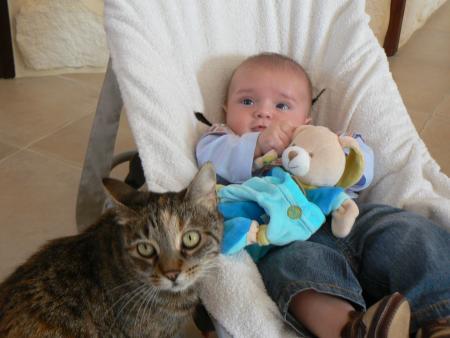 Pause photo avec ma copine Despe et mon doudou Pinou